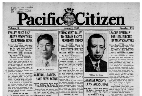 The Pacific Citizen, Vol. X No. 116 (January 1938) (ddr-pc-10-1)