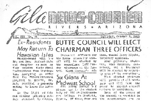 Gila News-Courier Vol. III No. 21 (October 9, 1943) (ddr-densho-141-167)