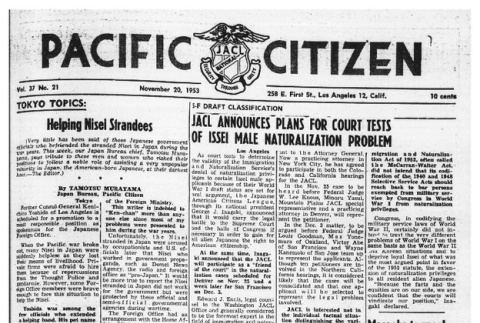 The Pacific Citizen, Vol. 37 No. 21 (November 20, 1953) (ddr-pc-25-47)
