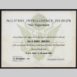 Military Intelligence Division certificate for Hideo Iwataki (ddr-ajah-2-745)