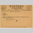 Western Union Telegram to K. Domoto from Enomoto & Family (ddr-densho-329-684)