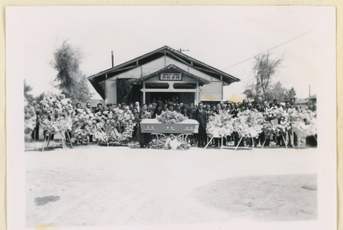 Mourners at Jane Fukumori's funeral (ddr-densho-37-2026)