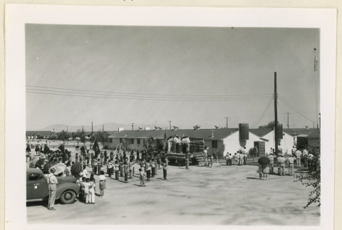 Flag-raising ceremony for July 4th (ddr-densho-37-1605)