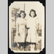 Yuriko and Masaye in aprons (ddr-densho-542-668)