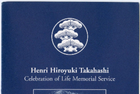 Program for memorial for Henri Takahashi (ddr-densho-422-670)