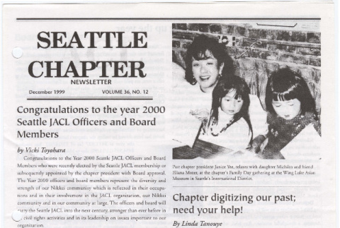 Seattle Chapter, JACL Reporter, Vol. 36, No. 12, December 1999 (ddr-sjacl-1-470)