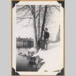 Man and woman posing in the snow (ddr-densho-542-320)