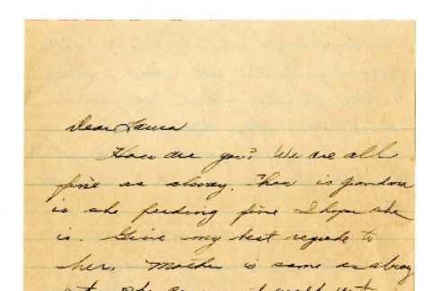 Letter from [Emiko Amy Terada] to Laura Thomas, September 13, 1943 (ddr-csujad-4-17)
