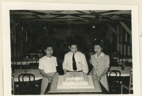 Mr. Bennett's birthday cake (ddr-densho-37-1409)