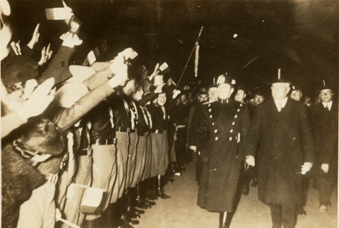 Galeazzo Ciano greeted by Nazi youth (ddr-njpa-1-51)