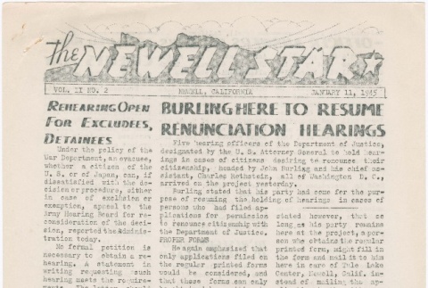 The Newell Star, Vol. II, No. 2 (January 11, 1945) (ddr-densho-284-51)