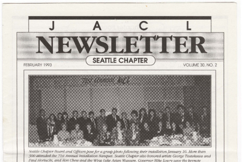 Seattle Chapter, JACL Reporter, Vol. 30, No. 2, February 1993 (ddr-sjacl-1-408)