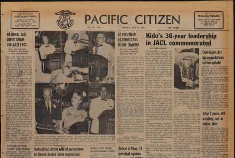 Pacific Citizen, Vol. 59, Vol. 5 (July 31, 1964) (ddr-pc-36-31)