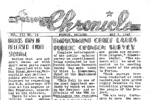 Poston Chronicle Vol. XII No. 14 (May 7, 1943) (ddr-densho-145-306)