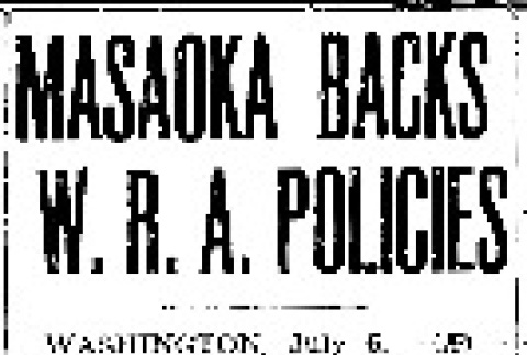 Masaoka Backs W.R.A. Policies (July 6, 1943) (ddr-densho-56-946)