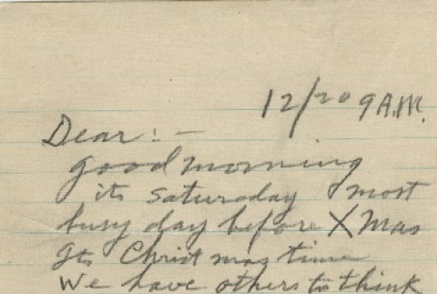Letter from Issei man (December 20, 1941) (ddr-densho-140-32)