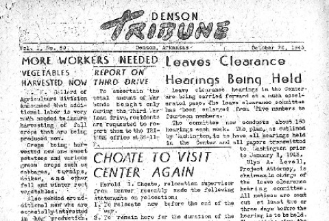Denson Tribune Vol. I No. 69 (October 26, 1943) (ddr-densho-144-110)