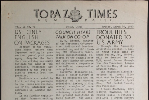 Topaz Times Vol. II No. 71 (March 26, 1943) (ddr-densho-142-134)