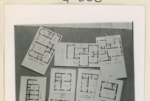 Bathroom model with floor plans (ddr-densho-37-1543)