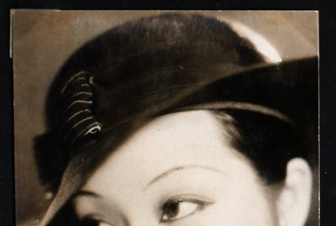 Portrait of a woman wearing a hat (ddr-densho-404-108)