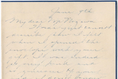 Letter from Fumiye Takei to Tomoyuki Nozawa (ddr-densho-423-399)