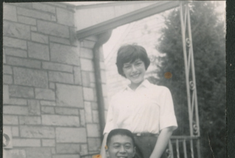 Couple on steps (ddr-densho-523-358)