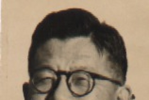 Tetsu Katayama wearing leis (ddr-njpa-4-645)