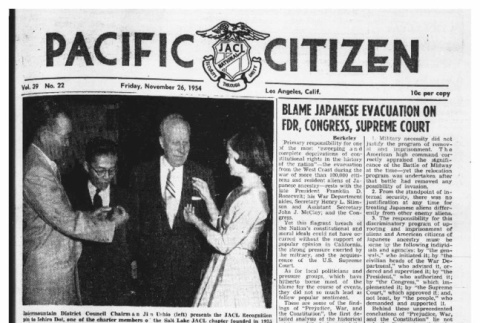 The Pacific Citizen, Vol. 39 No. 22 (November 26, 1954) (ddr-pc-26-48)