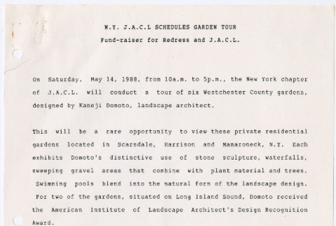 Drafts of Article about JACL Garden Tour fundraiser (ddr-densho-377-3047)