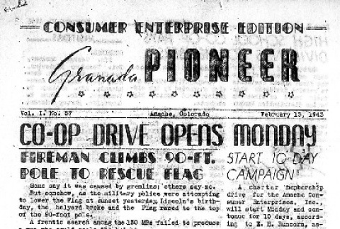 Granada Pioneer Vol. I No. 37 (February 13, 1943) (ddr-densho-147-38)