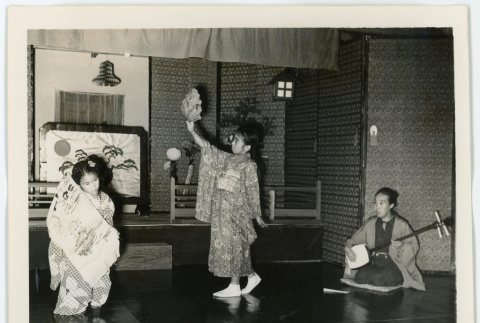 Two girls dance to samisen music (ddr-densho-37-2152)