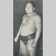Sumo wrestler, Kasaokiyama, posing in mawashi (ddr-njpa-4-639)