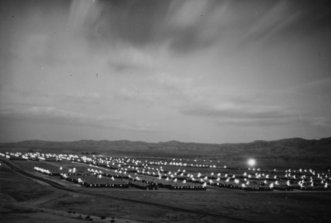 Evening view of Heart Mountain incarceration camp (ddr-csujad-14-8)
