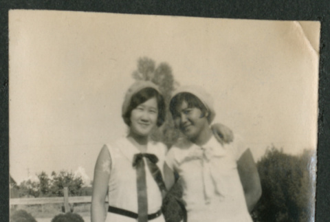 two girls outside (ddr-densho-378-692)