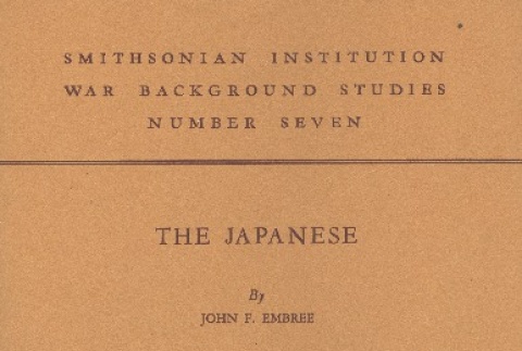 The Japanese by John F. Embree (ddr-densho-156-172)