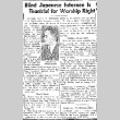 Blind Japanese Internee Is Thankful for Worship Right (January 2, 1944) (ddr-densho-56-1007)