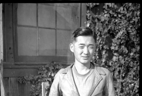 Frank Miwa in leather jacket (ddr-densho-475-83)