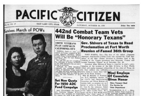 The Pacific Citizen, Vol. 31 No. 17 (October 28, 1950) (ddr-pc-22-43)
