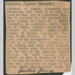Agnes Sakura obituary clipping from Seattle Times (ddr-densho-523-674)