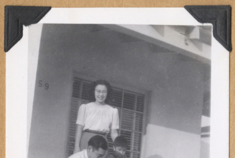 Family with a dog (ddr-densho-542-311)