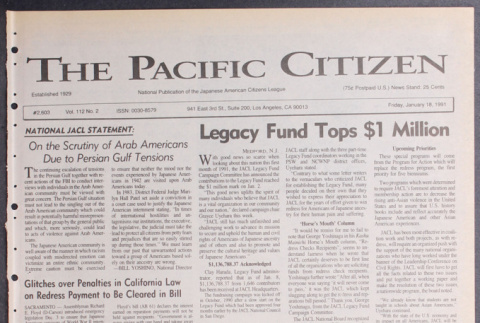 Pacific Citizen, Vol. 112, No. 2 [January 18, 1991] (ddr-pc-63-2)