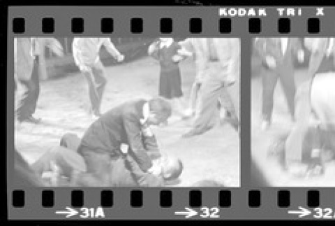 Negative film strip for Farewell to Manzanar scene stills (ddr-densho-317-144)