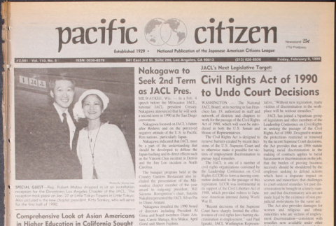 Pacific Citizen, Vol. 110, No. 5 (February 9, 1990) (ddr-pc-62-5)