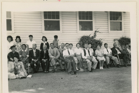 Seated guests for a hospital anniversary event (ddr-densho-37-984)