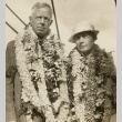 Harry E. Yarnell and a woman wearing leis (ddr-njpa-1-2616)