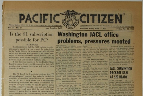 Pacific Citizen, Vol. 46, No. 21 (May 23, 1958) (ddr-pc-30-21)