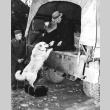 Saying goodbye to dog during mass removal (ddr-densho-34-53)