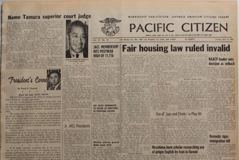Pacific Citizen, Vol. 53, No. 14 (October 6, 1961) (ddr-pc-33-40)
