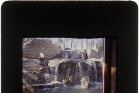 Waterfall and pool at the Paredes project (ddr-densho-377-548)