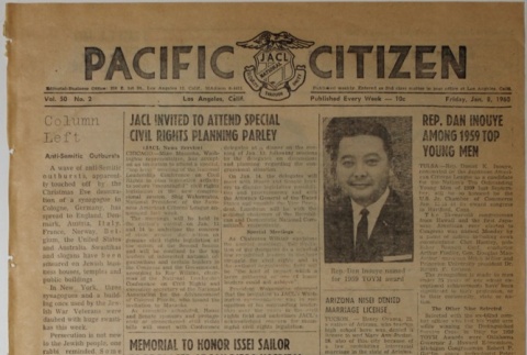 Pacific Citizen, Vol. 50, No.2 (January 8, 1960) (ddr-pc-32-2)